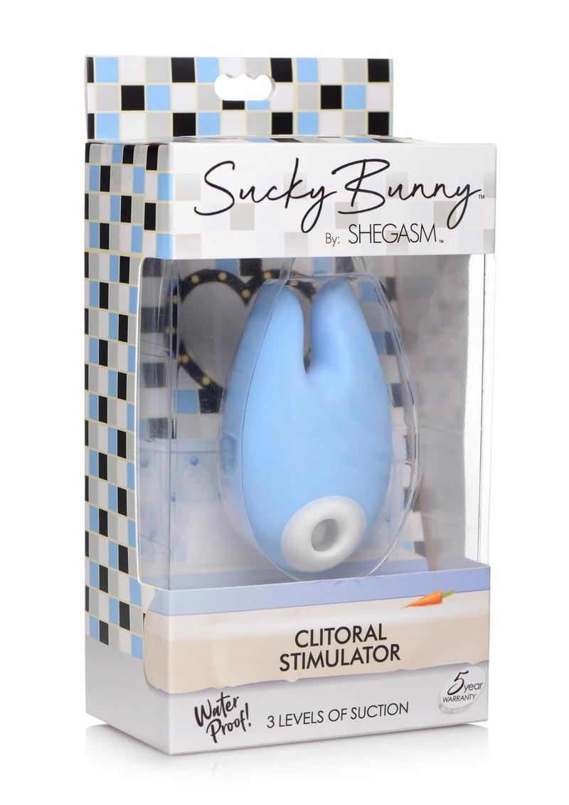 Inmi Sucky Bunny 20X Rechargeable Silicone Clitoral Stimulator - Blue