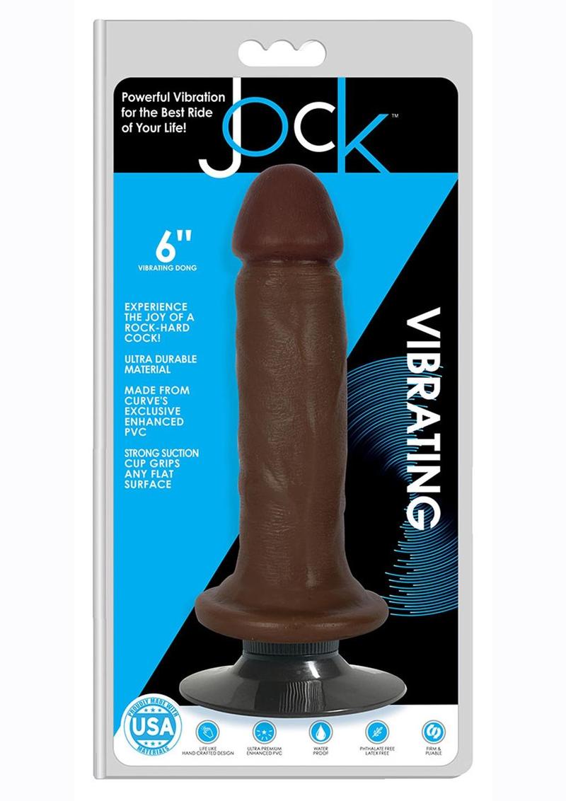 JOCK Vibrating Dong 6in - Chocolate