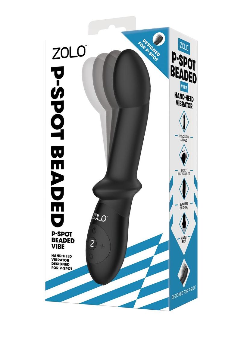 Zolo P-Spot Beaded Silicone Anal Vibe - Black