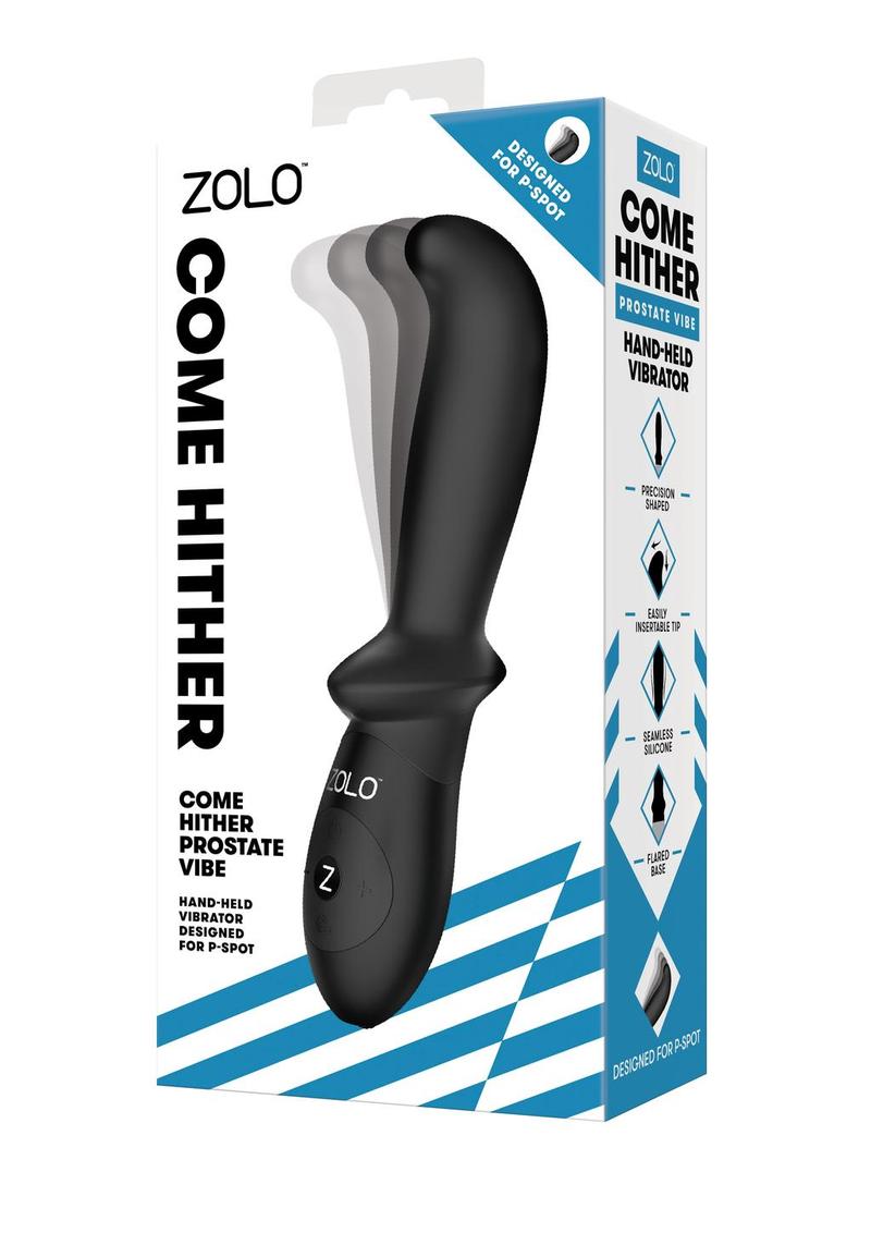 Zolo Come Hither Prostate Silicone Anal Vibe - Black