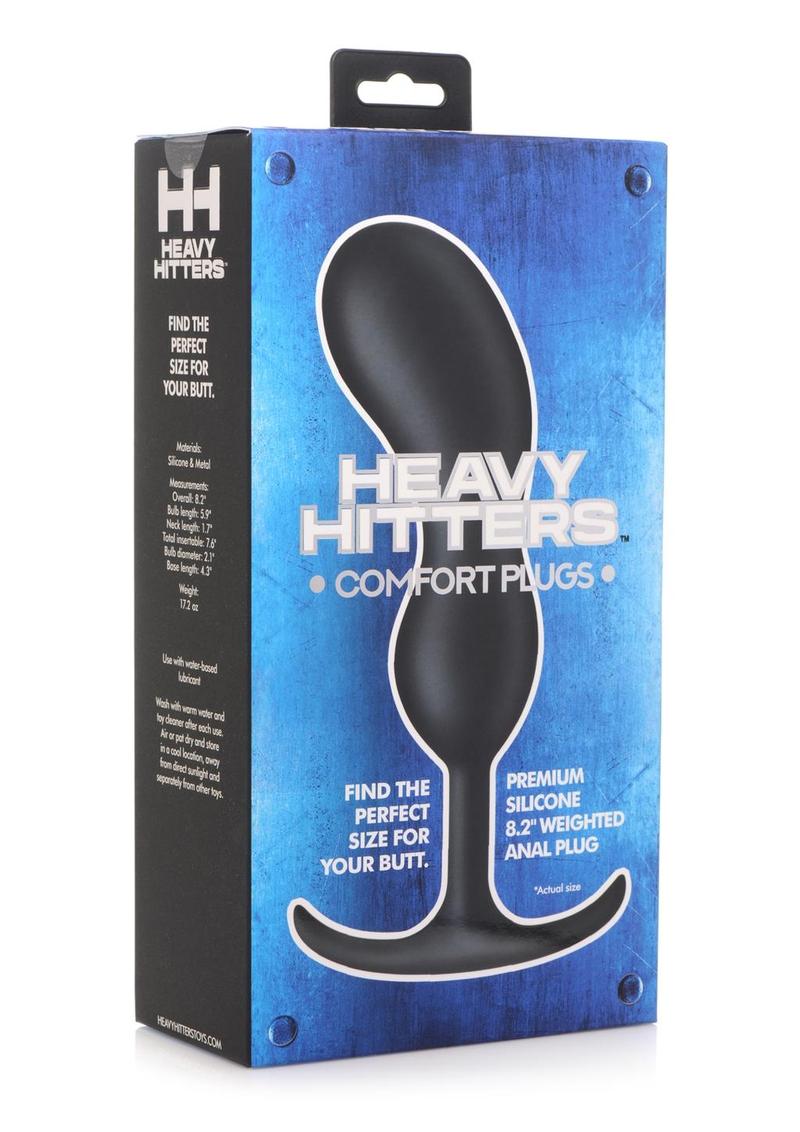 Heavy Hitters Comfort Plugs Silicone Anal Plug 8.2in - Black