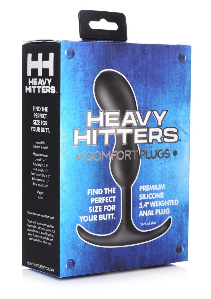 Heavy Hitters Comfort Plugs Silicone Anal Plug 5.5in - Black