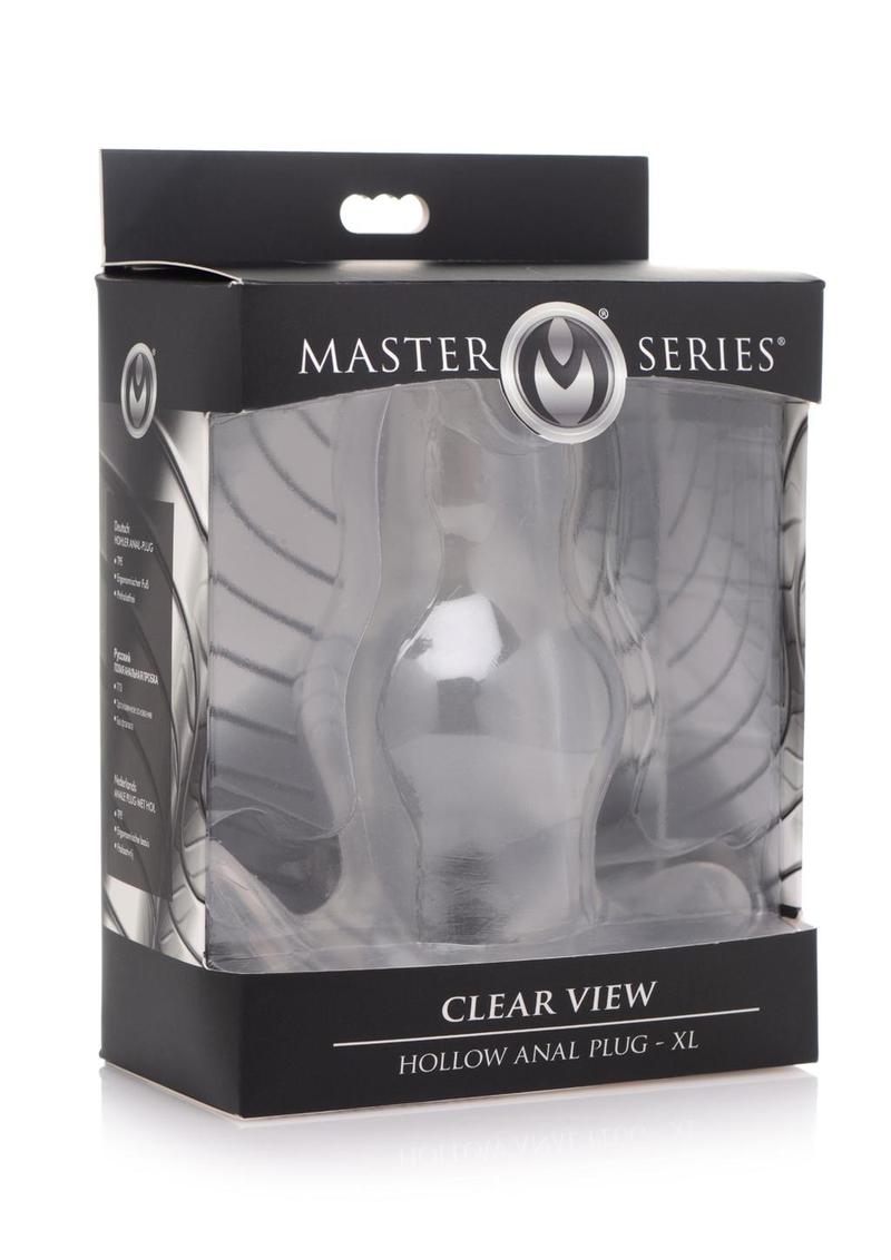 Master Series Clear View Hollow Anal Plug - XLarge