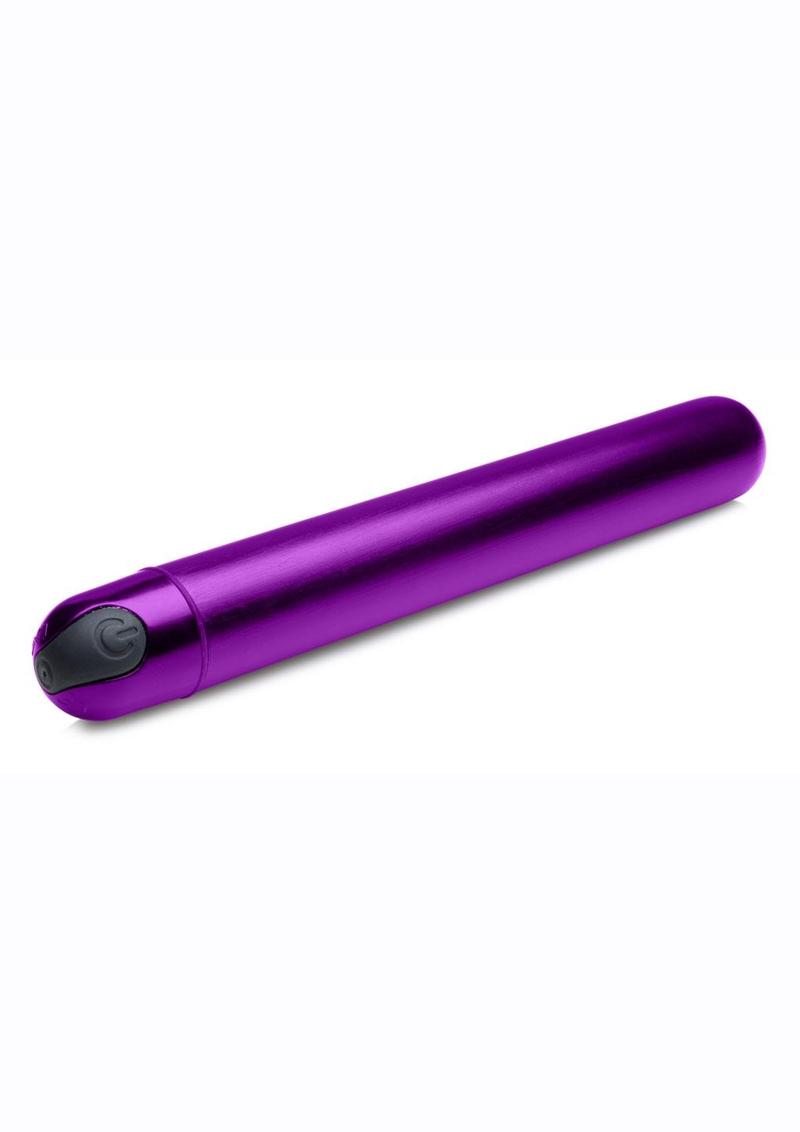 Bang! 10X Slim Metallic Rechargeable Silicone Bullet - Purple