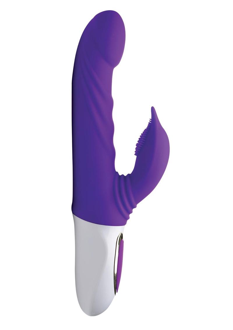 Inmi Flipper Flicker Rechargeable Silicone Clitoral Stimulating Rabbit Vibrator - Purple