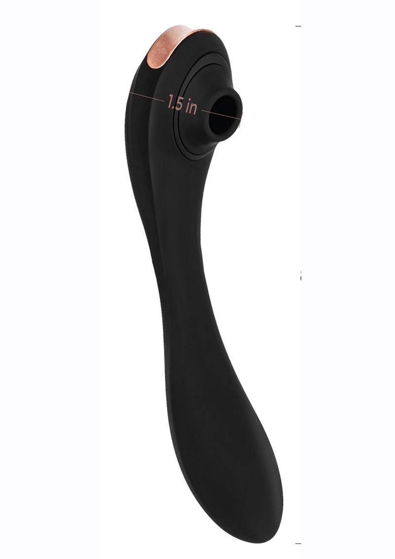 OMG VibraPulse Rechargeable Silicone Clitoral Stimulator - Black