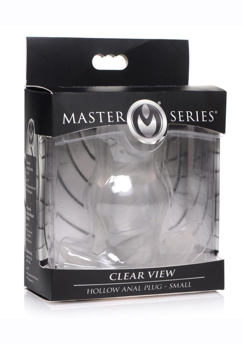 Master Series Clear View Hollow Anal Plug - Small