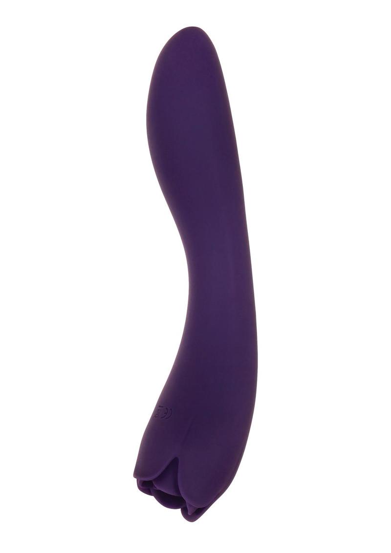 Thorny Rose Rechargeable Silicone Dual-End Vibrator - Purple