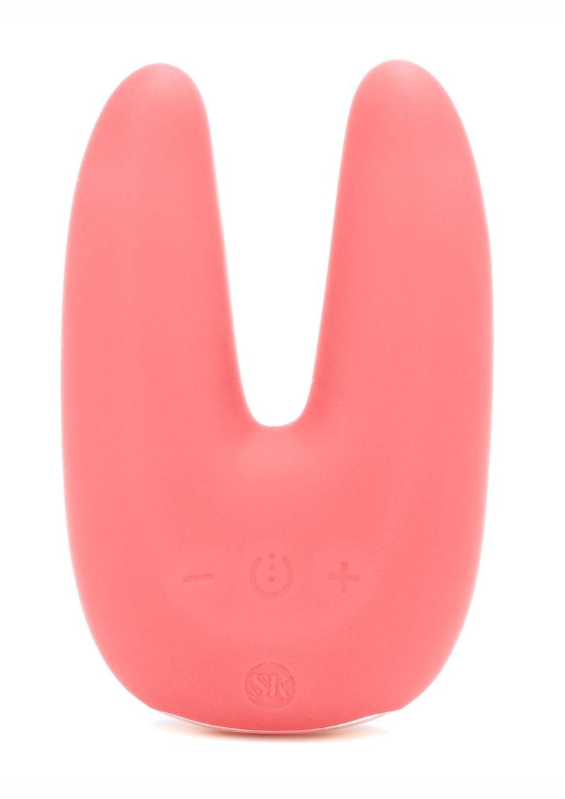 Secret Kisses Dual Motor Rechargeable Silicone Clitoral Vibrator - Coral