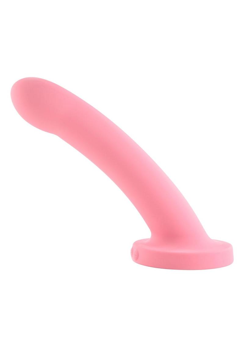 Daze Silicone Curved Dildo with Suction Cup 7in - Pink