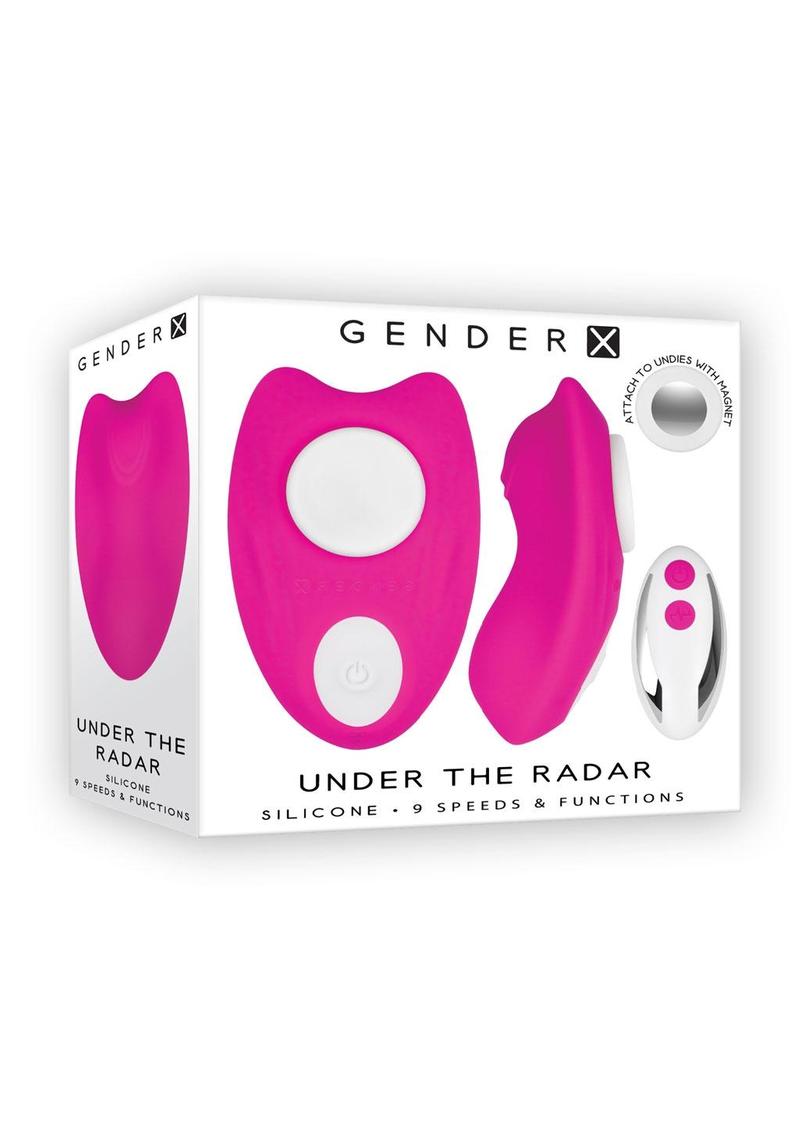 Gender X Under The Radar Rechargeable Silicone Panty Vibe with Remote Control - Pink