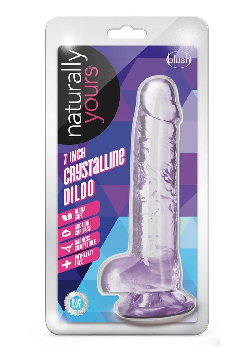 Naturally Yours Crystalline Dildo 7in - Amethyst