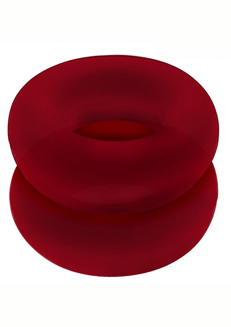 Hunkyjunk Stiffy Bulge Silicone Cock Rings (2 Pack) - Cherry Ice