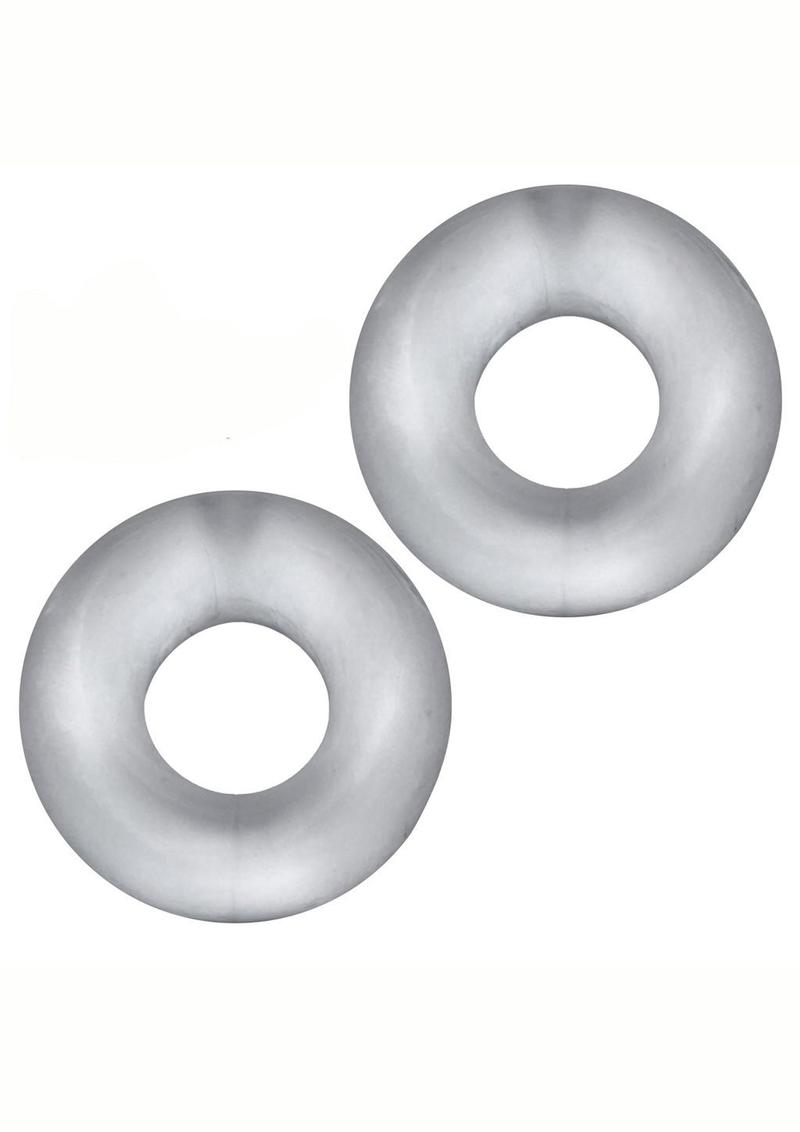 Hunkyjunk Stiffy Bulge Silicone Cock Ring (2 Pack) - Clear Ice
