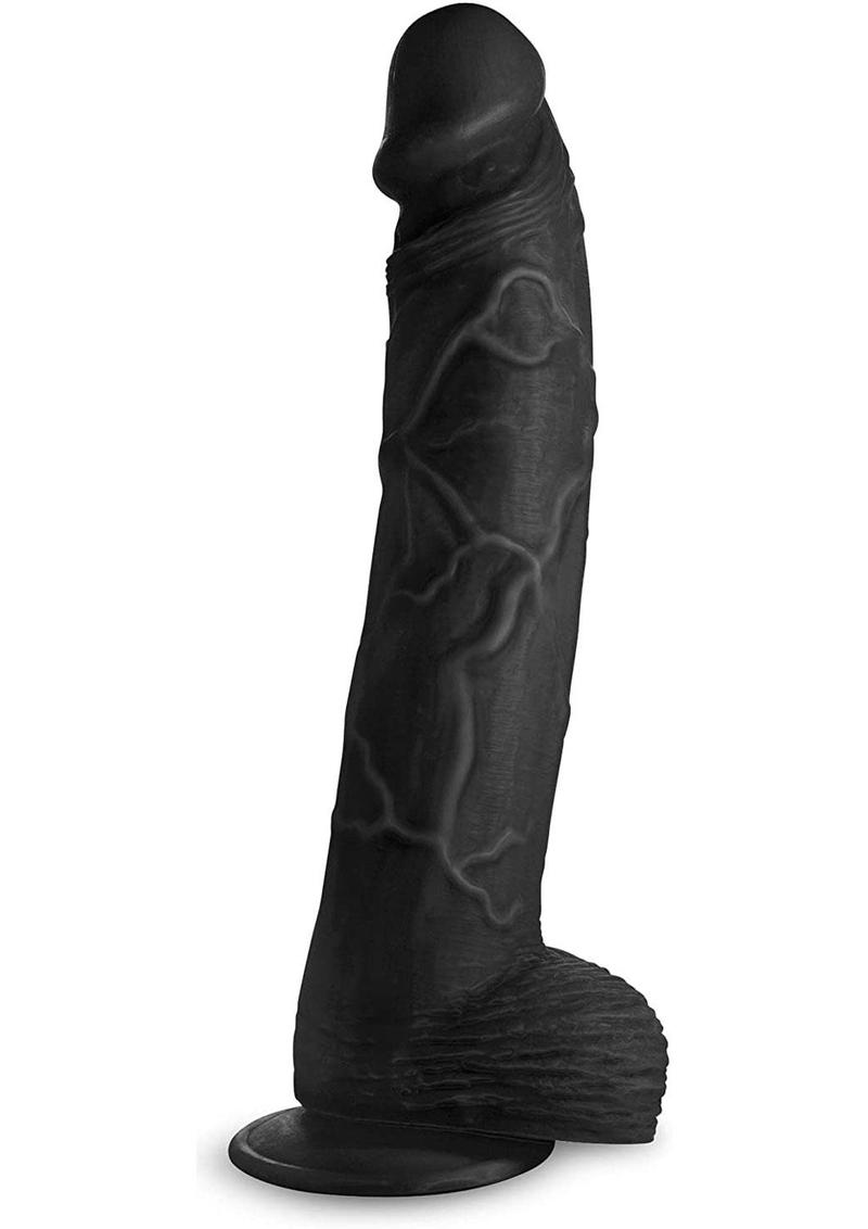 Master Cock Hung Harry Dildo with Balls 11.75in - Black