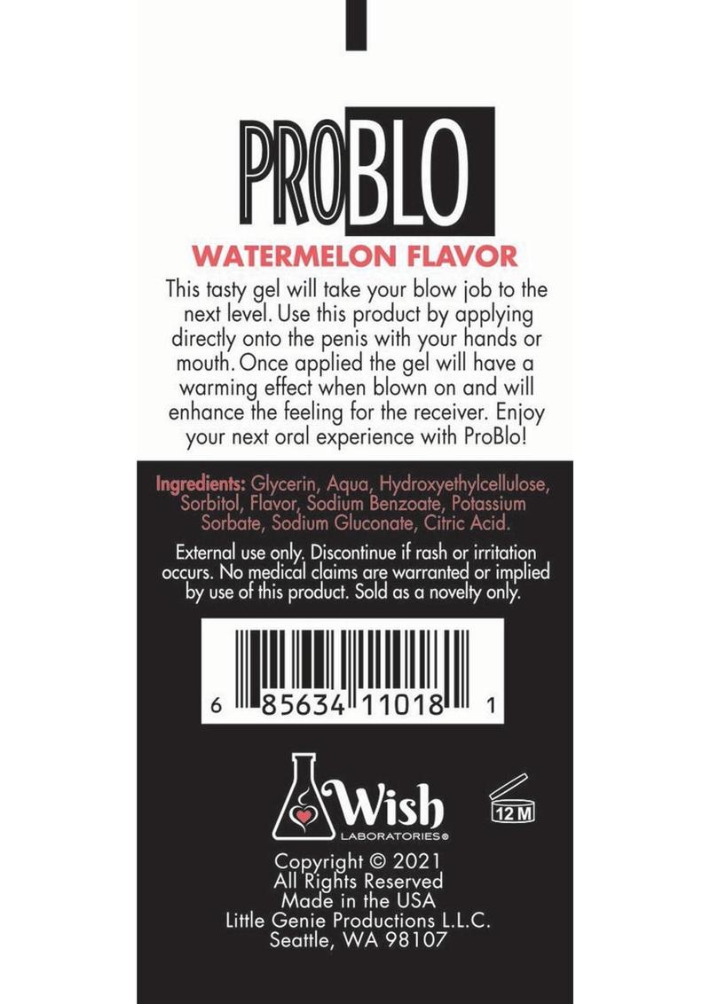 ProBlo Oral Pleasure Flavored Gel 1.5oz - Watermelon
