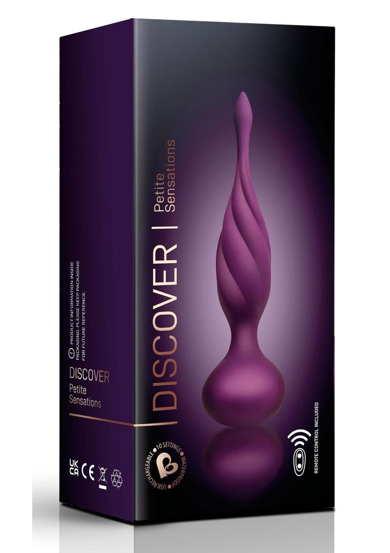 Discover Rechargeable Silicone Anal Vibrator with Remote Control - Purple/Rose Gold