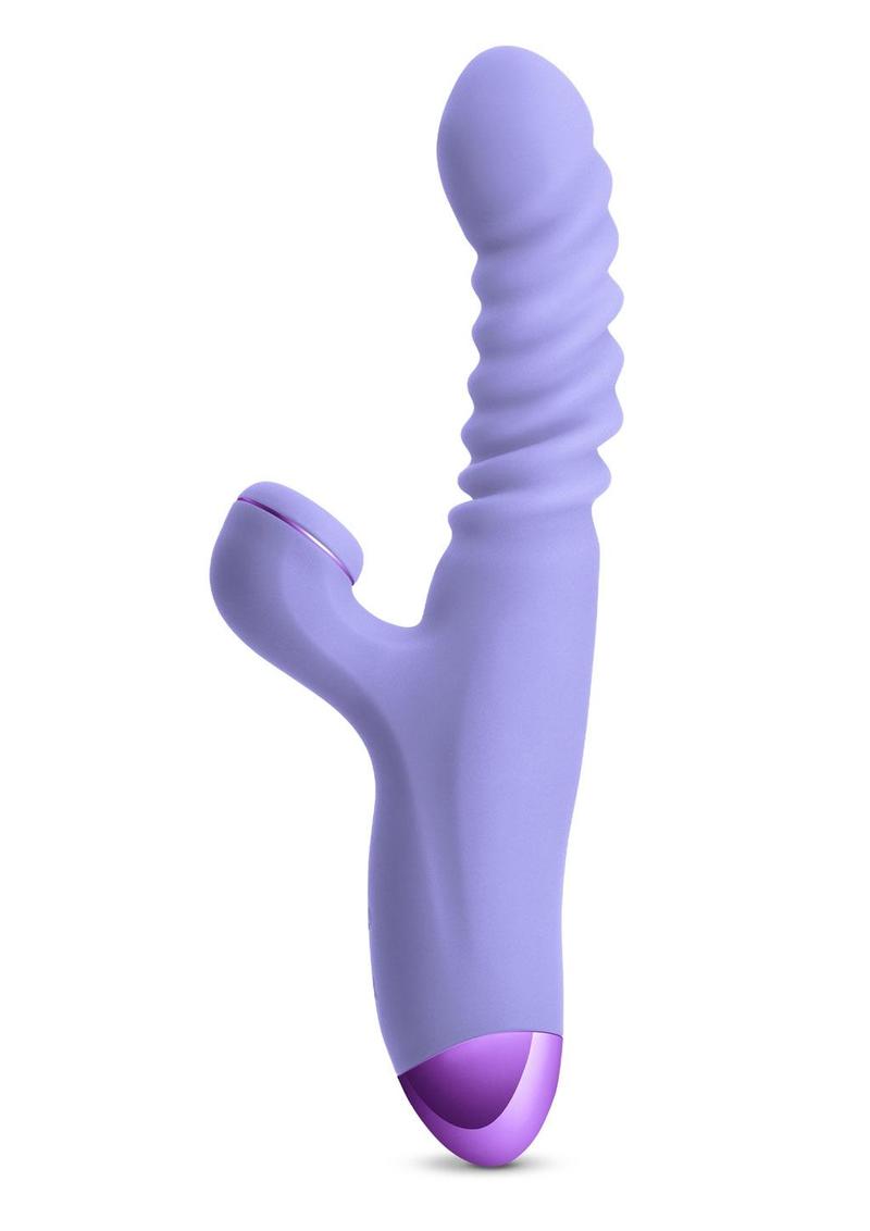 Luxe Nova Rechargeable Silicone Rabbit Vibrator - Purple