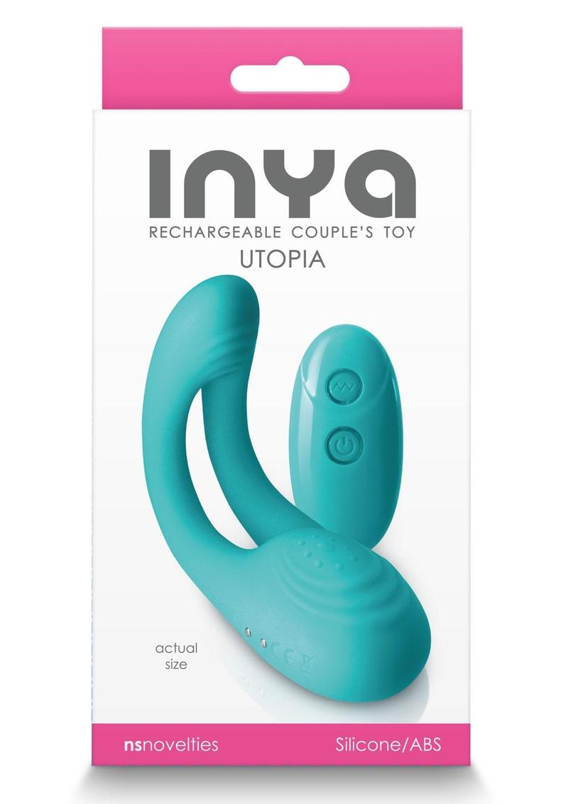 Inya Utopia Rechargeable Silicone Vibrator - Teal
