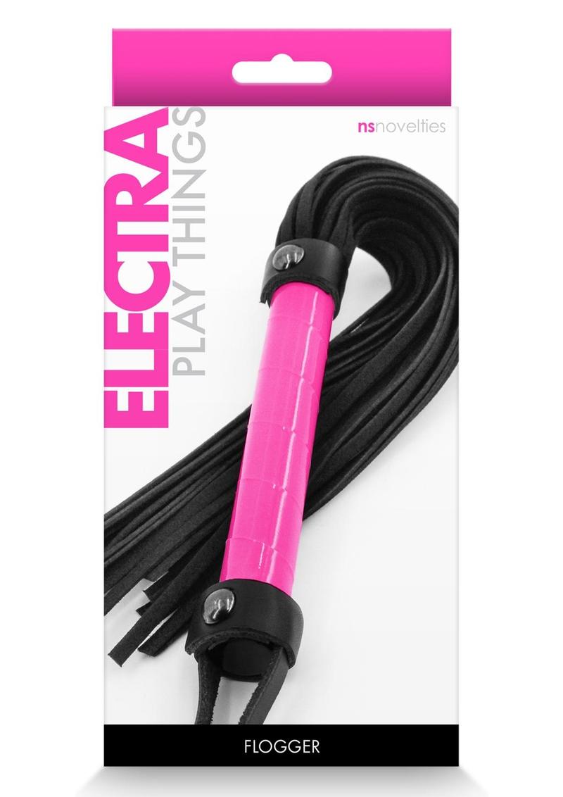 Electra Play Things PU Leather Flogger - Pink