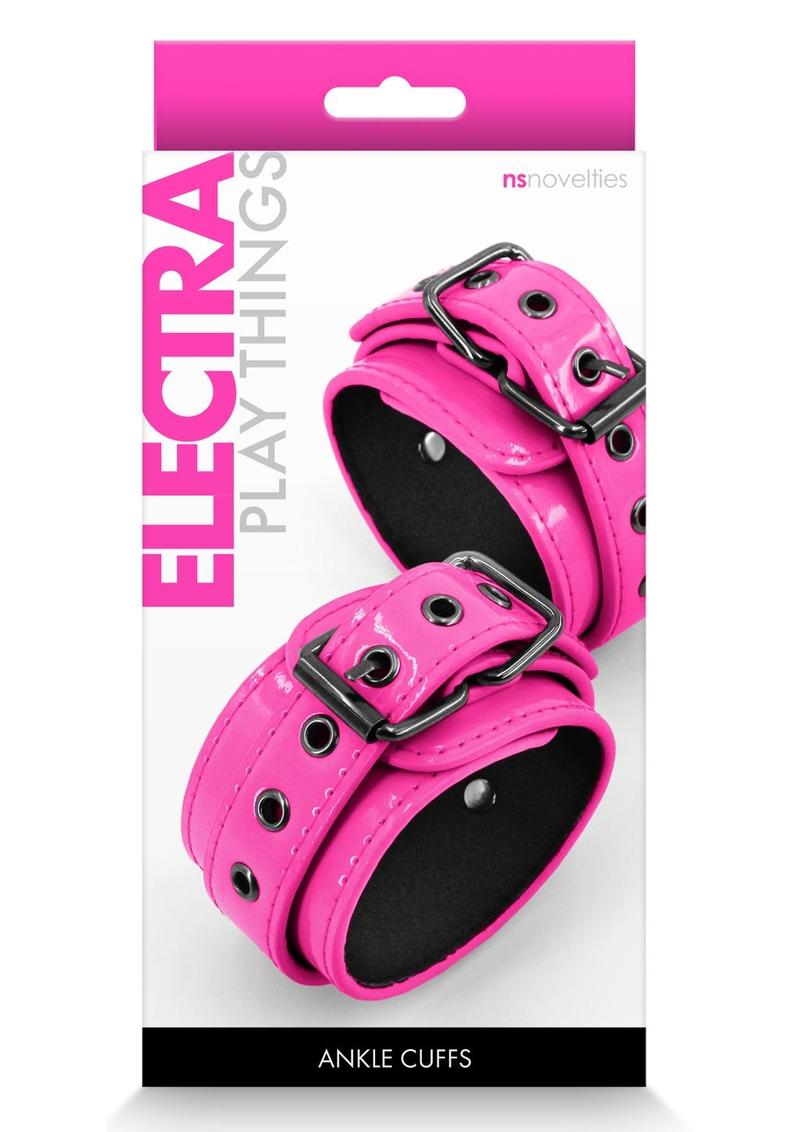 Electra Play Things PU Leather Ankle Cuffs - Pink