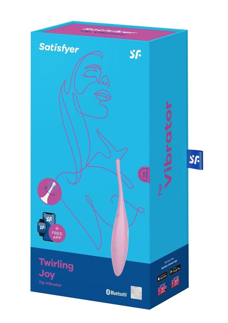 Satisfyer Twirling Joy Rechargeable Silicone Vibrating Stimulator - Pink