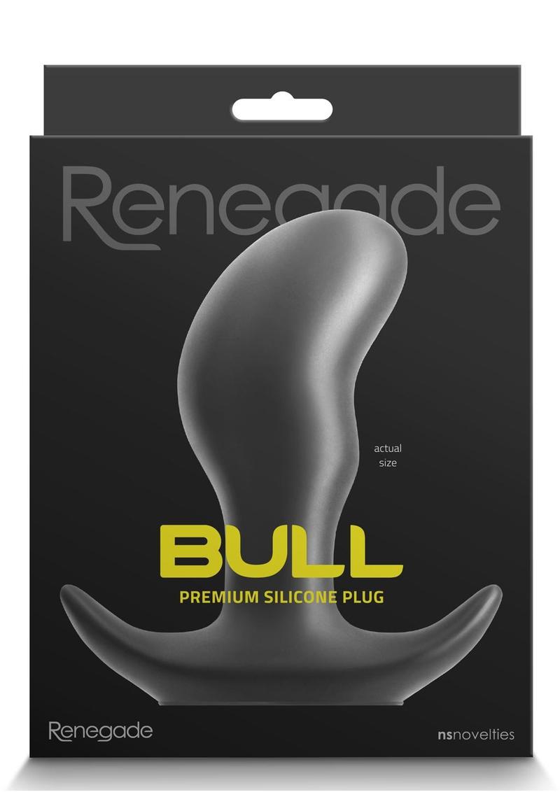 Renegade Bull Silicone Anal Plug - Small - Black
