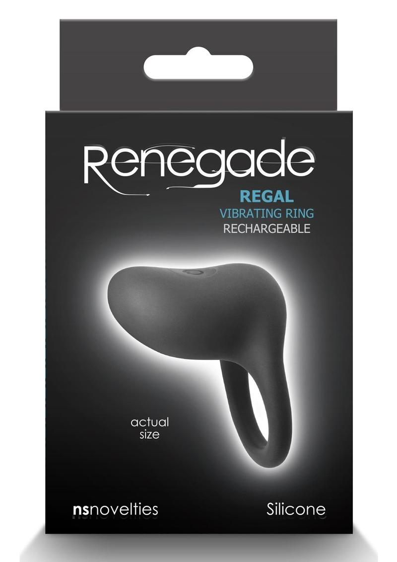 Renegade Regal Rechargeable Silicone Cock Ring - Black