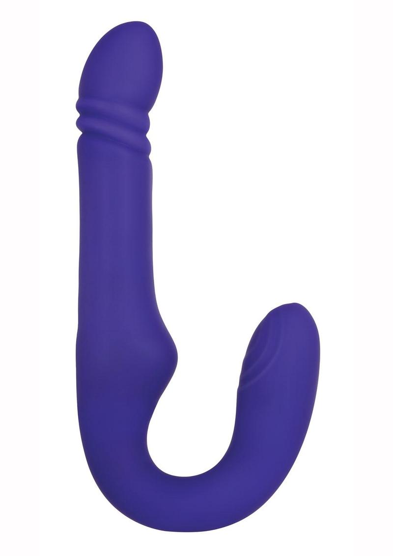 Adam andamp; Eve Eve`s Ultimate Thrusting Strapless Strap-On Rechargeable Silicone Dong - Purple