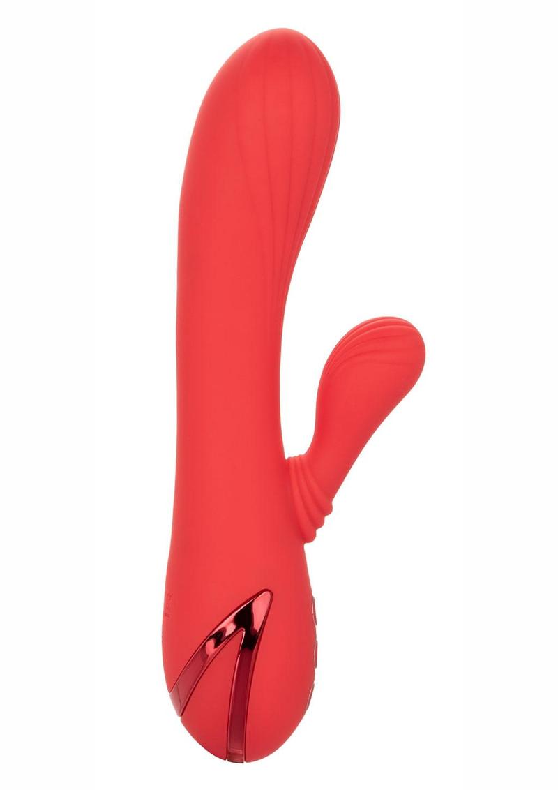 California Dreaming Palisades Passion Rechargeable Silicone Rabbit Vibrator - Red