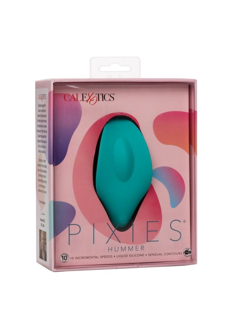 Pixies Hummer Rechargeable Silicone Finger Vibrator - Green