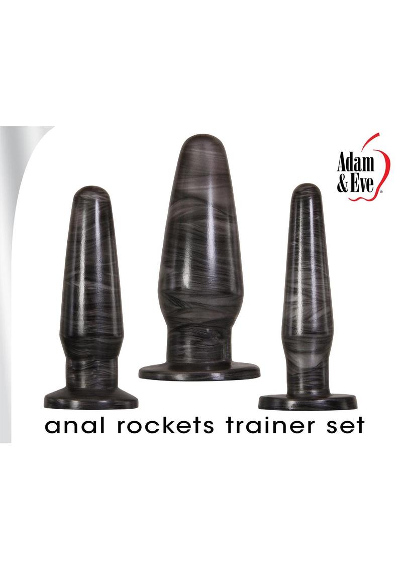 Adam and Eve Anal Rockets Trainer Anal Plug Set (3 pieces) - Grey