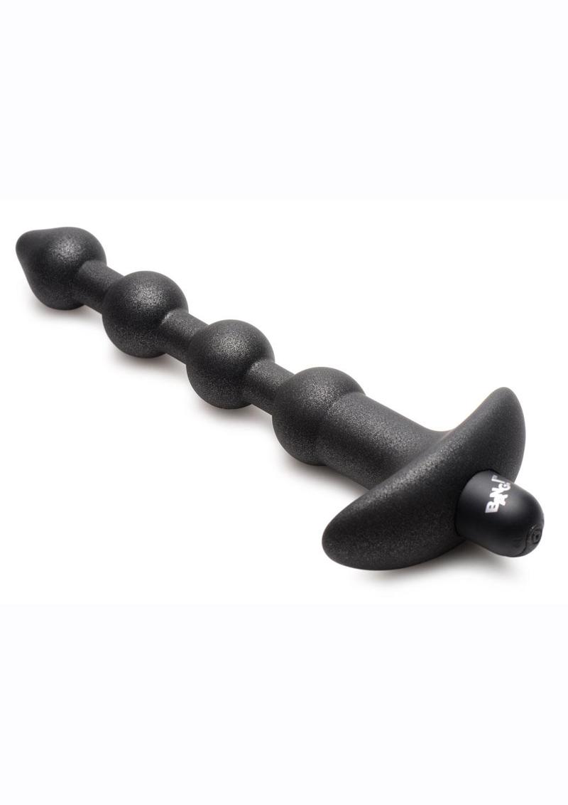 Bang 25x Rechargeable Silicone Anal Beads with Remote Control - Black