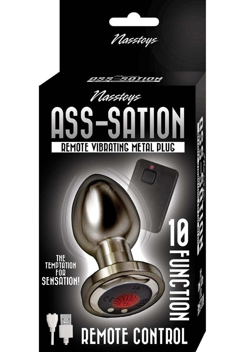 Ass-sation Remote Vibe Metal Plug Black