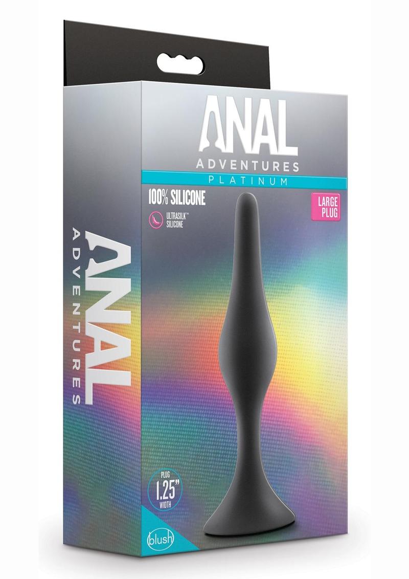 Anal Adventures Platinum Silicone Beginner Plus - Large - Black