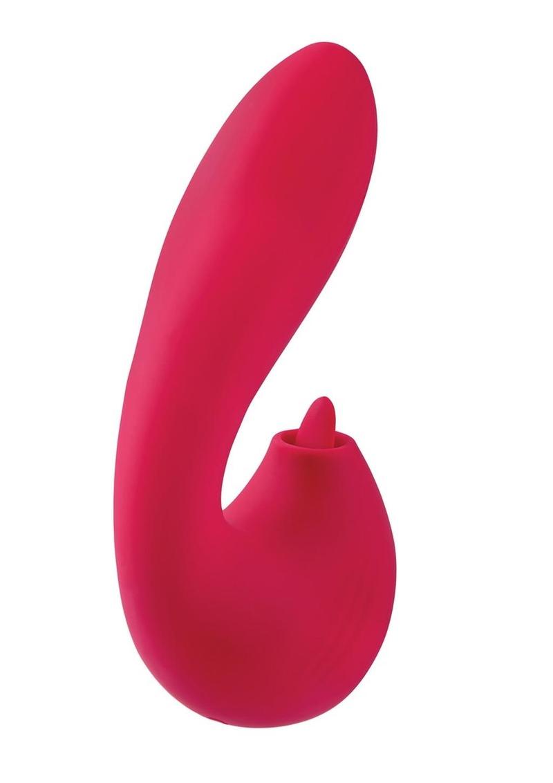 Adam andamp; Eve Eve`s Clit Loving Thumper Silicone Rechargeable Vibe - Red