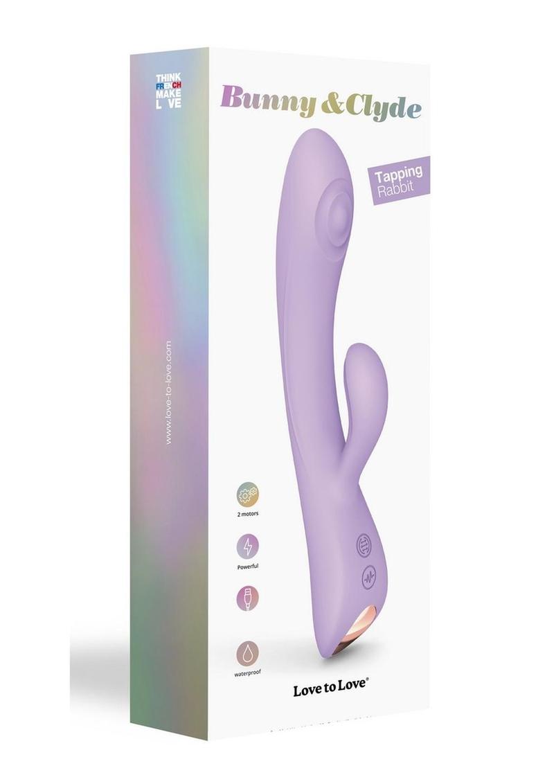 Bunny andamp; Clyde Rechargeable Silicone Rabbit Vibrator - Viva Mauve