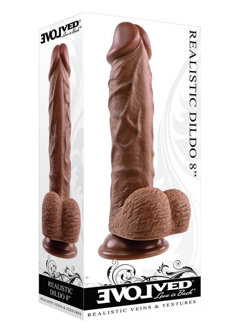 Realistic Dildo 8in - Chocolate