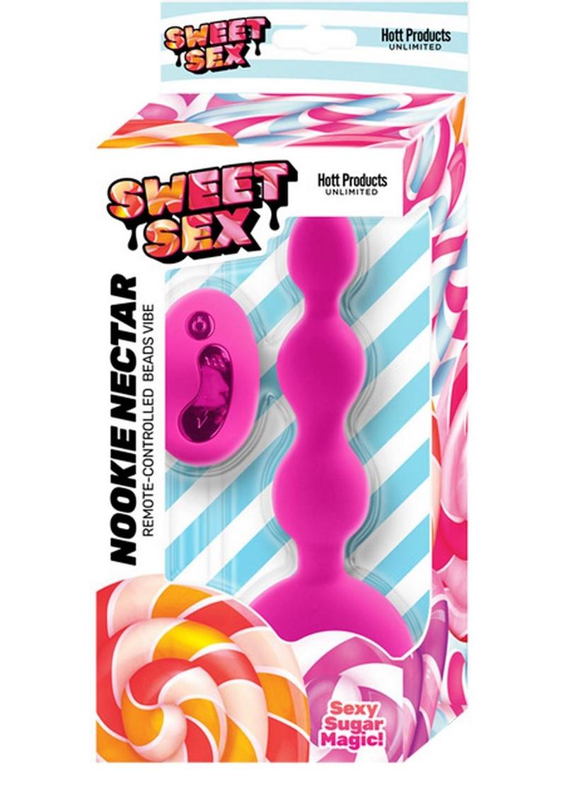 Sweet Sex Nookie Nectar Rechargeable Silicone Plunger Plug with Remote Control - Magenta
