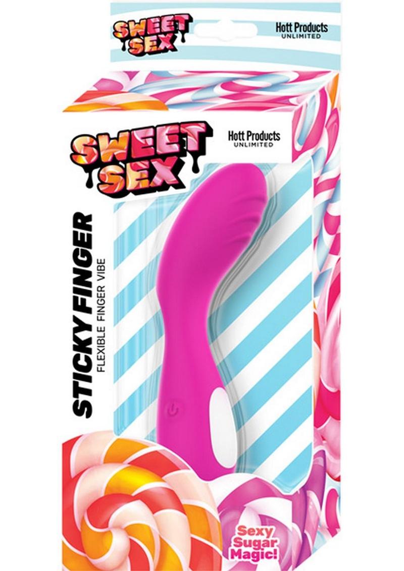 Sweet Sex Sticky Finger Rechargeable Silicone Power Play Vibe - Magenta
