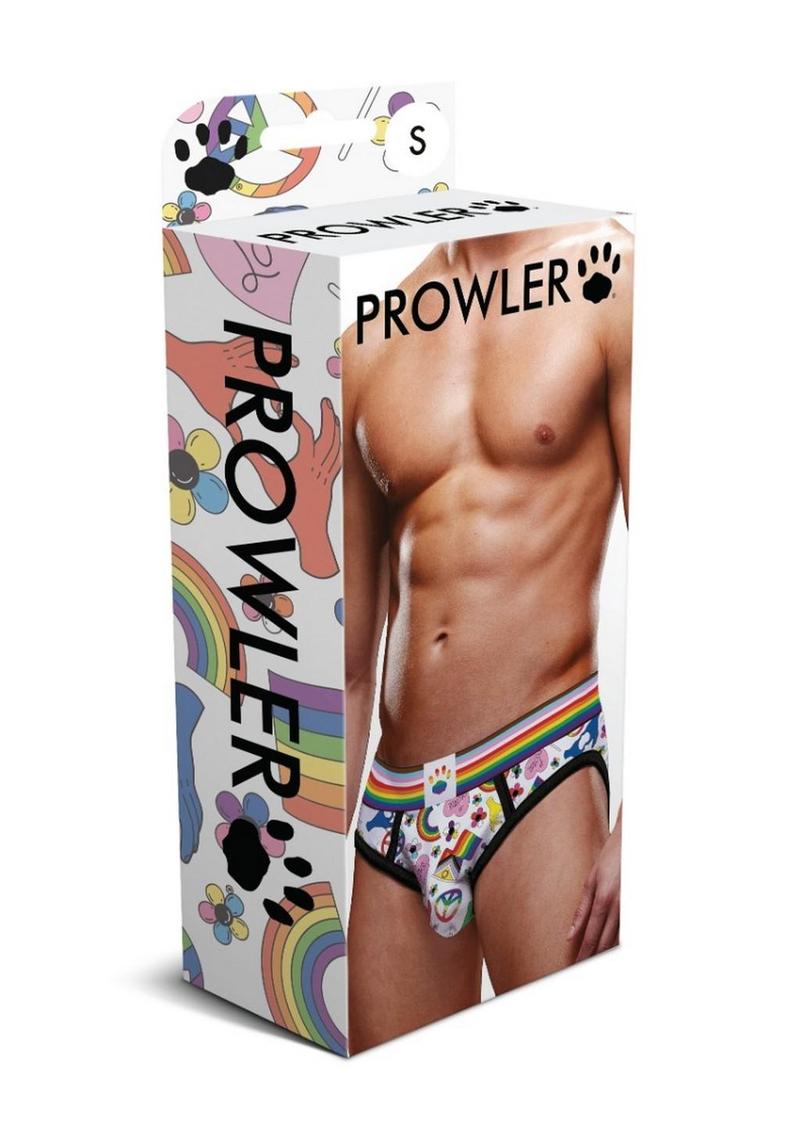 Prowler Pride Love and Peace 1 Brief - Small - Rainbow