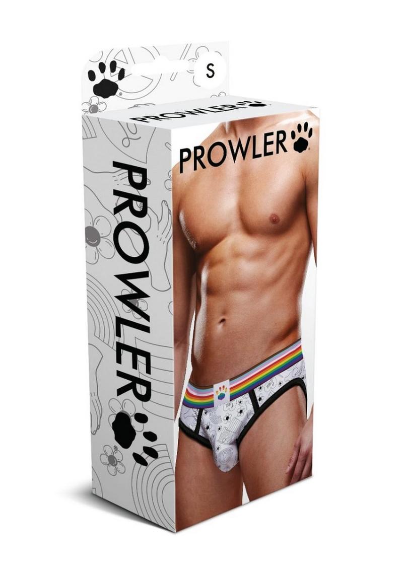 Prowler Pride Love and Peace 3 Brief - Small - Rainbow