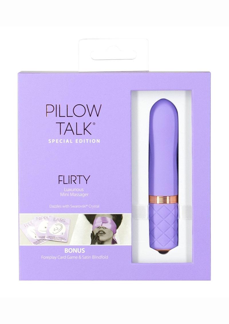 Pillow Talk Special Edition Flirty Rechargeable Silicone Bullet - Purple/Rose Gold