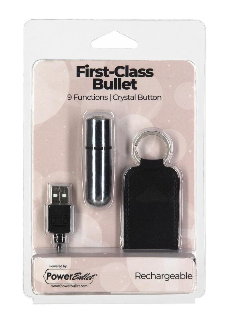 PowerBullet First Class Rechargeable Mini Bullet with Crystal - Silver