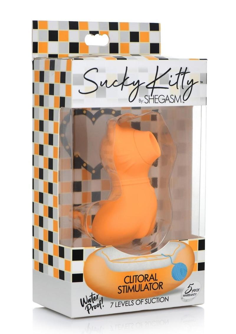 Shegasm Sucky Kitty Rechargeable Silicone Clitoral Stimulator - Orange