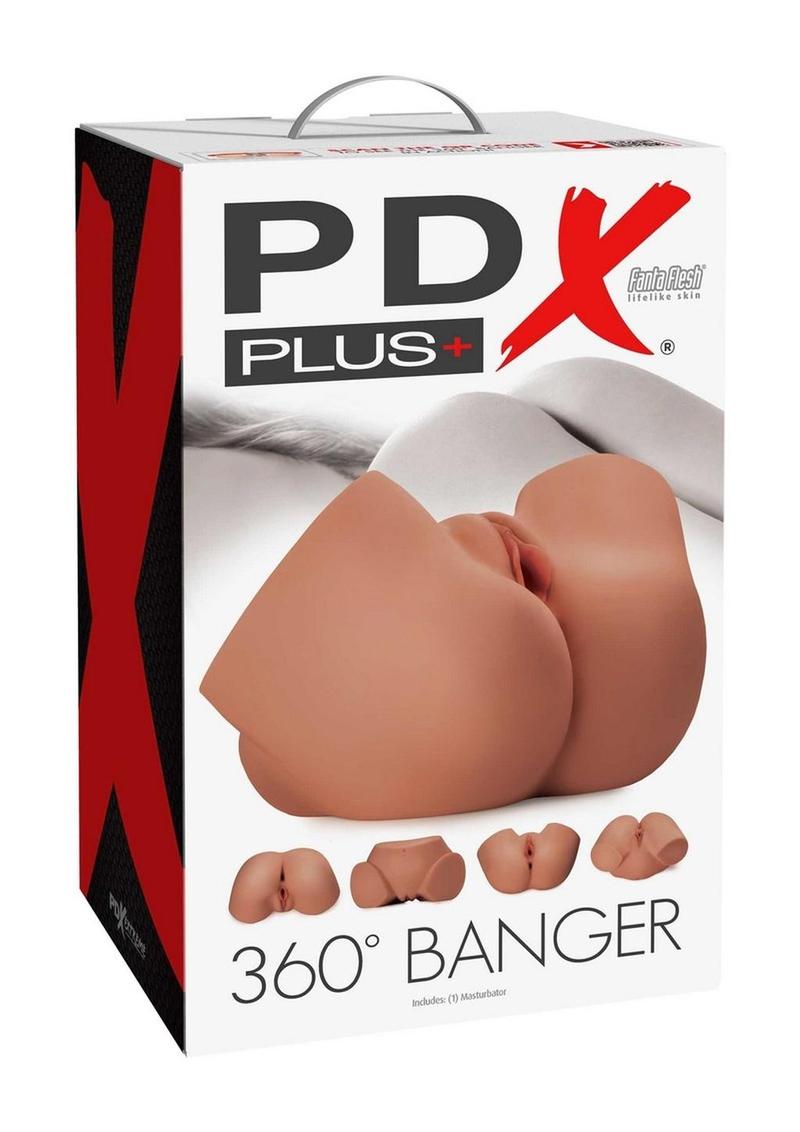 PDX Plus 360 Banger Multi Position Masturbator - Caramel