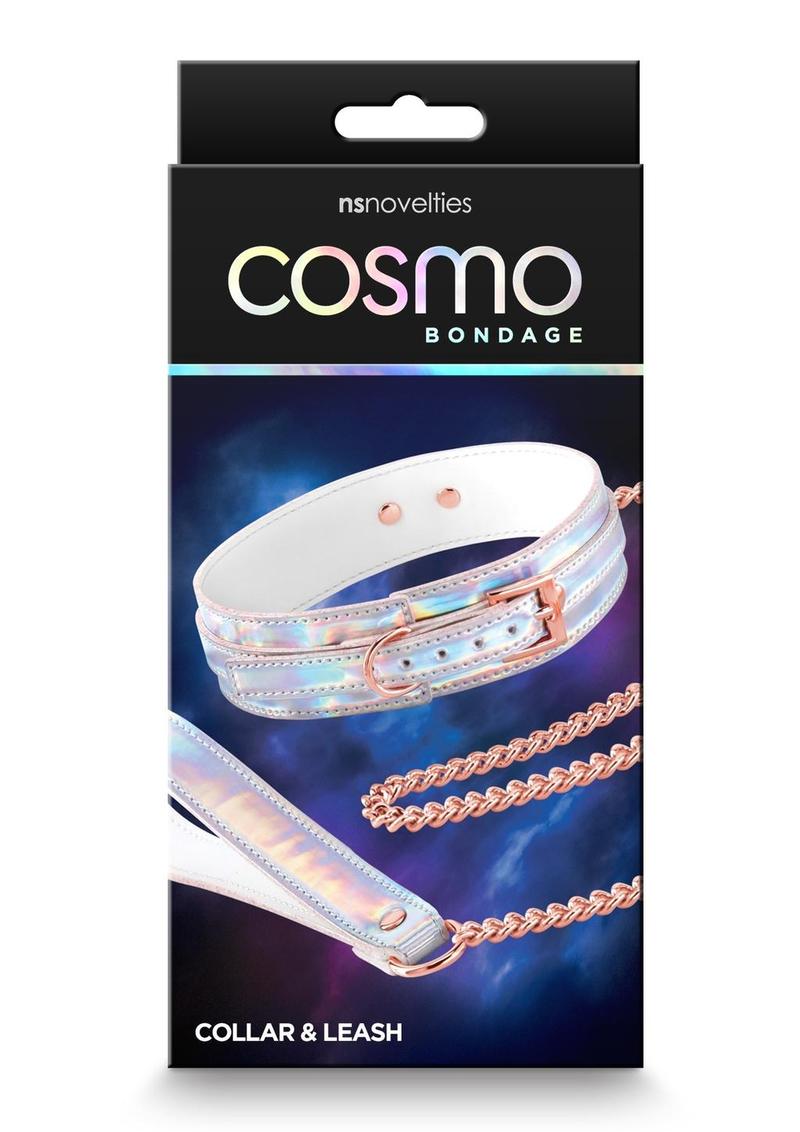 Cosmo Bondage Collar andamp; Leash - Rainbow