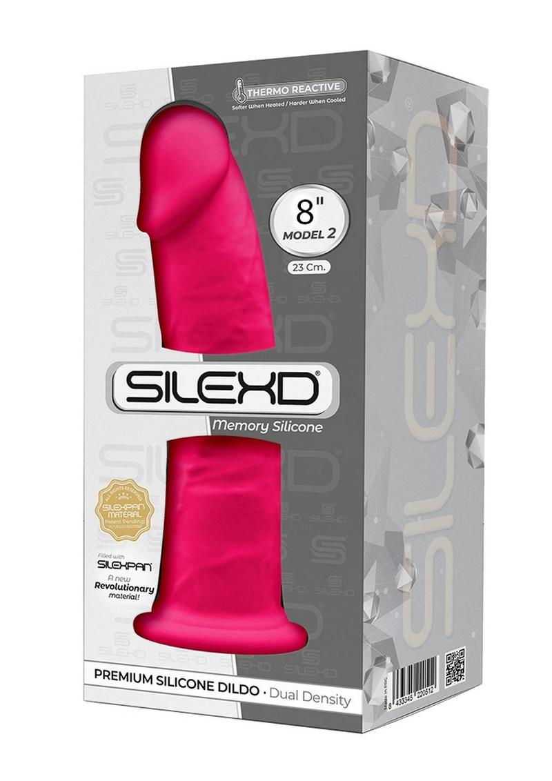 SilexD Model 2 ZM02 Silicone Realistic Dual Dense Dildo 8in - Pink