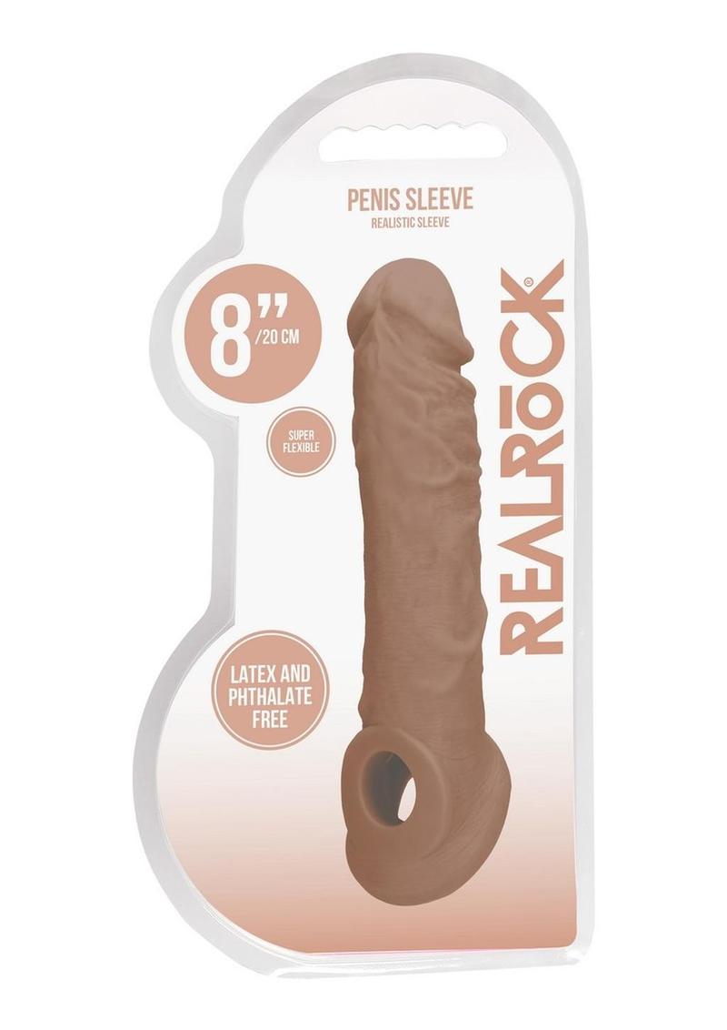 RealRock Realistic Penis Sleeve 8in - Caramel