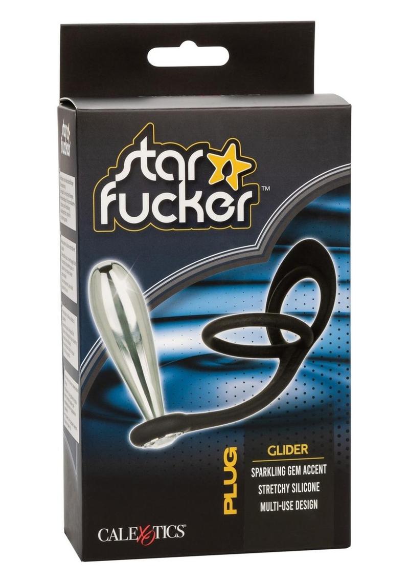 Star Fucker Glider Plug Silicone Dual Enhancer - Black